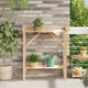 Vidaxx Pflanztisch mit Ablage natur 75 x 40 x 90 cm stabiles Kiefernholz