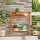 VidaXL Pflanztisch mit Ablage braun 75 x 40 x 90 cm massives Kiefernholz