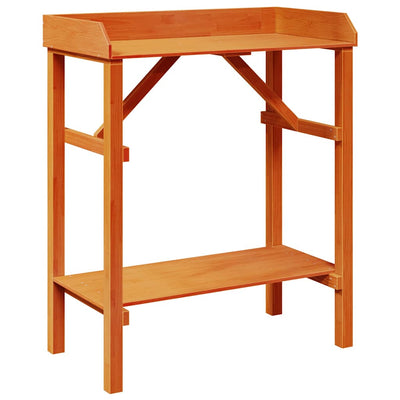 VidaXL Pflanztisch mit Ablage braun 75 x 40 x 90 cm massives Kiefernholz