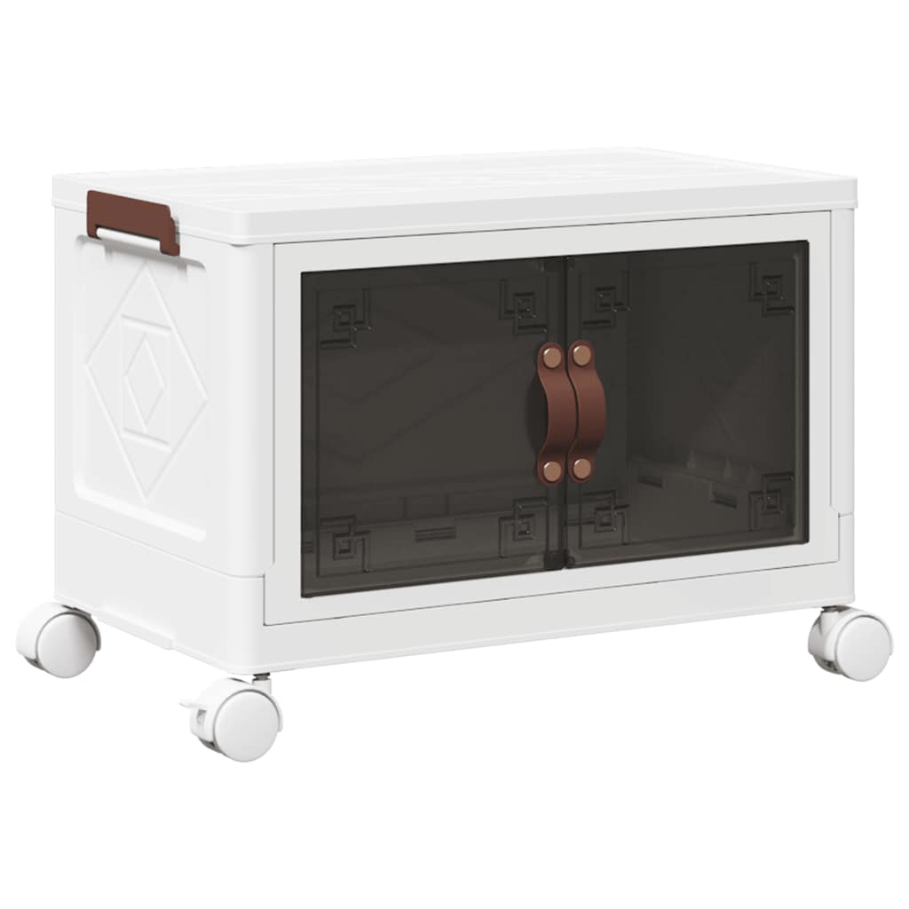 Vidaxl Storage Box Stapelbar mit Rädern 28 L 48,5 x 29,5 x 33 cm