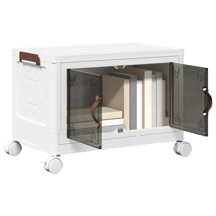Vidaxl Storage Box Stapelbar mit Rädern 28 L 48,5 x 29,5 x 33 cm