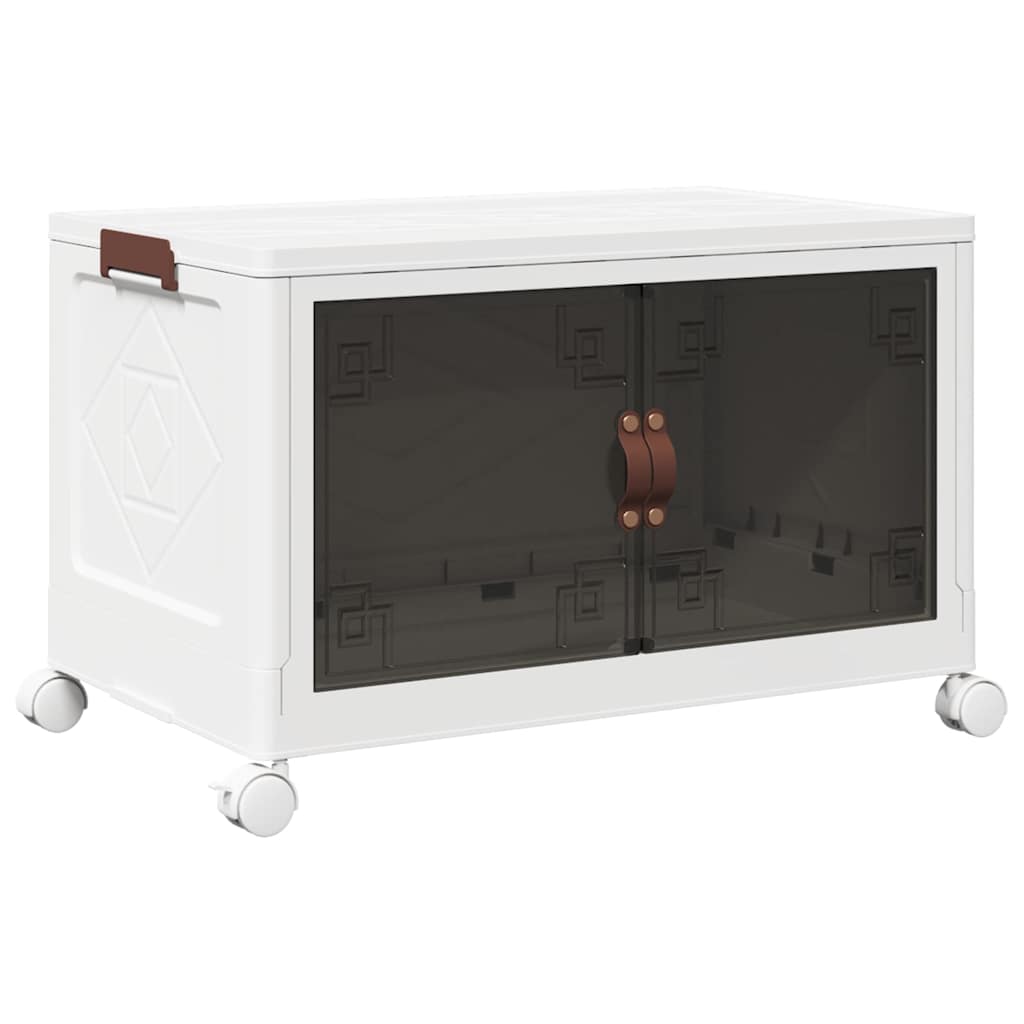 Vidaxl Storage Box Stapelbar mit Rädern 75 L 64x40x41 cm