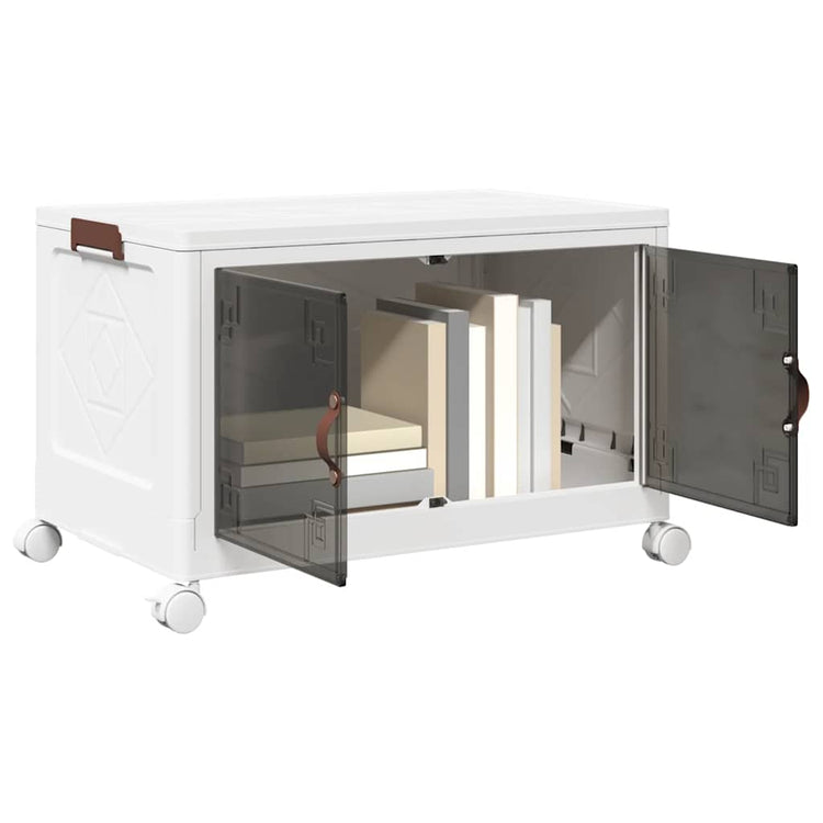Vidaxl Storage Box Stapelbar mit Rädern 75 L 64x40x41 cm