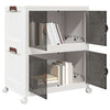 Vidaxl Storage Box Stapelbar mit Rädern 2-layer 75 L 64x40x76 cm