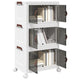 Vidaxl Storage Box Stapelbar mit Rädern 3-layer 28 L 48,5 x 29,5 x 86 cm