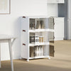 Vidaxl Storage Box Stapelbar mit Rädern 3-layer 75 L 64x39.5x110.5 cm