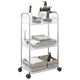 VIDAXL-Speichertrolley 3-Layer 37x28x68 cm Acryltransparent