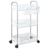 VIDAXL-Speichertrolley 3-Layer 37x28x68 cm Acryltransparent