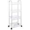 VIDAXL-Speicher Trolley 4-Layer 37x28x95 cm Acryltransparent