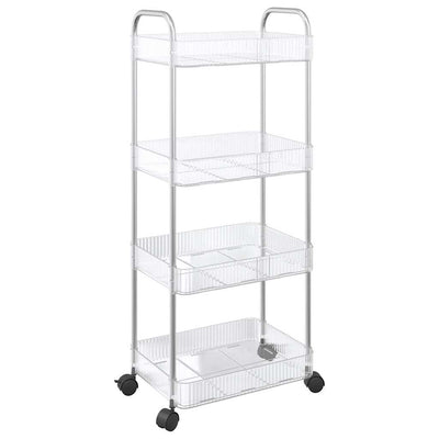 VIDAXL-Speicher Trolley 4-Layer 37x28x95 cm Acryltransparent