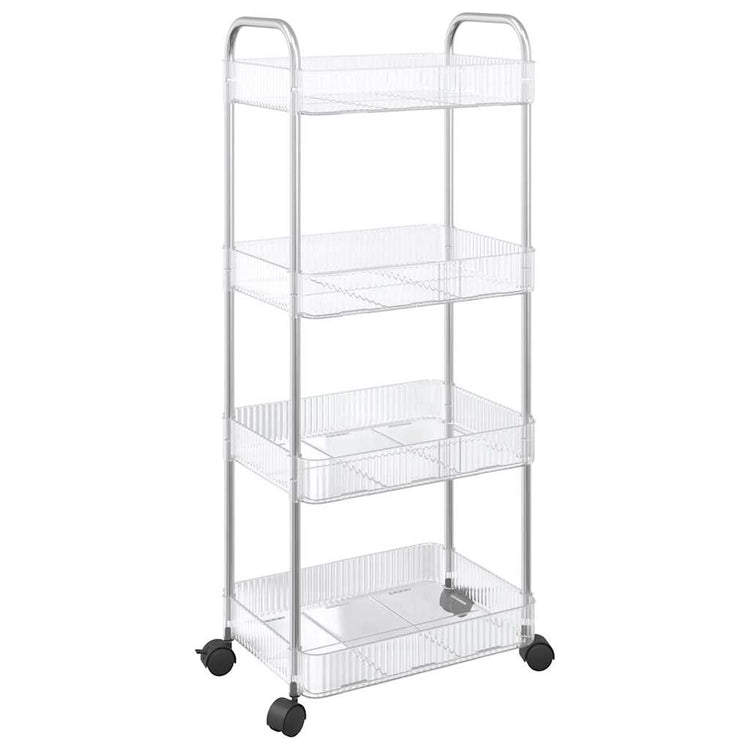 VIDAXL-Speicher Trolley 4-Layer 37x28x95 cm Acryltransparent