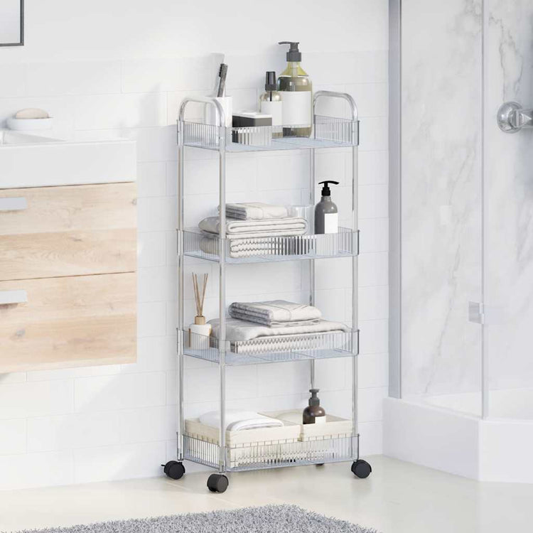 VIDAXL-Speicher Trolley 4-Layer 37x28x95 cm Acryltransparent