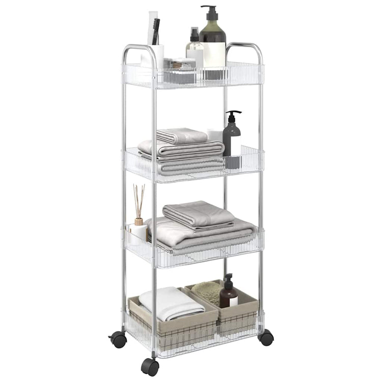 VIDAXL-Speicher Trolley 4-Layer 37x28x95 cm Acryltransparent