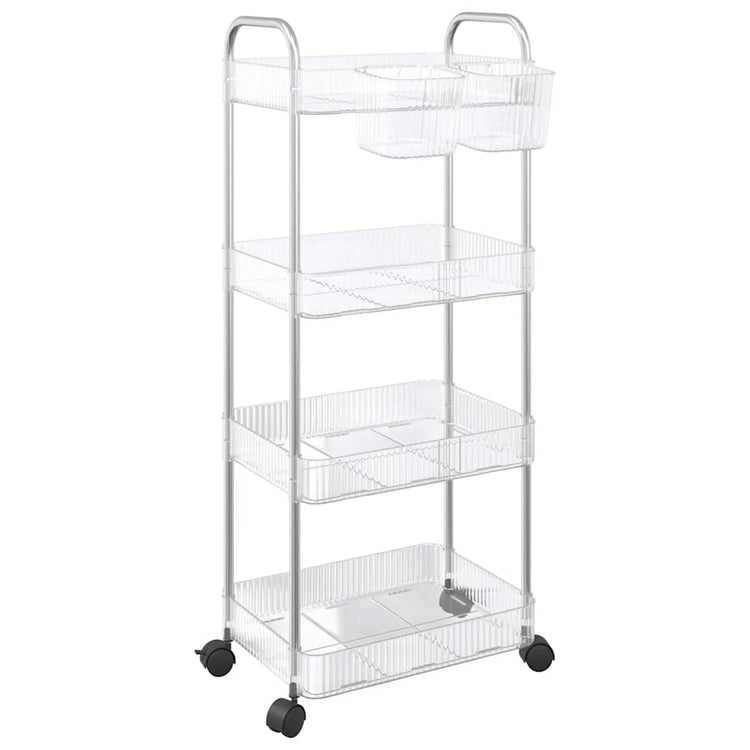 VIDAXL-Speicher Trolley 4-Layer 37x28x95 cm Acryltransparent