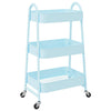 Vidaxl Storage Trolley 3-Layer 42x41.5x77 cm Stahlblau