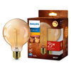 Philips Vintage LED dimmbarer Globus G95 E27 60W Braunglas