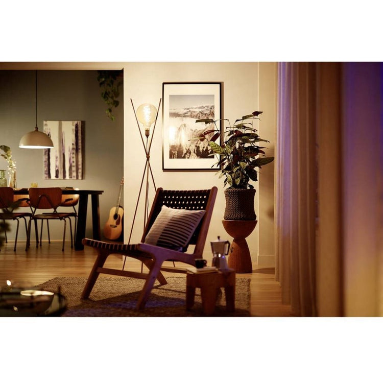 Philips Vintage LED dimmbarer Globus G95 E27 60W Braunglas