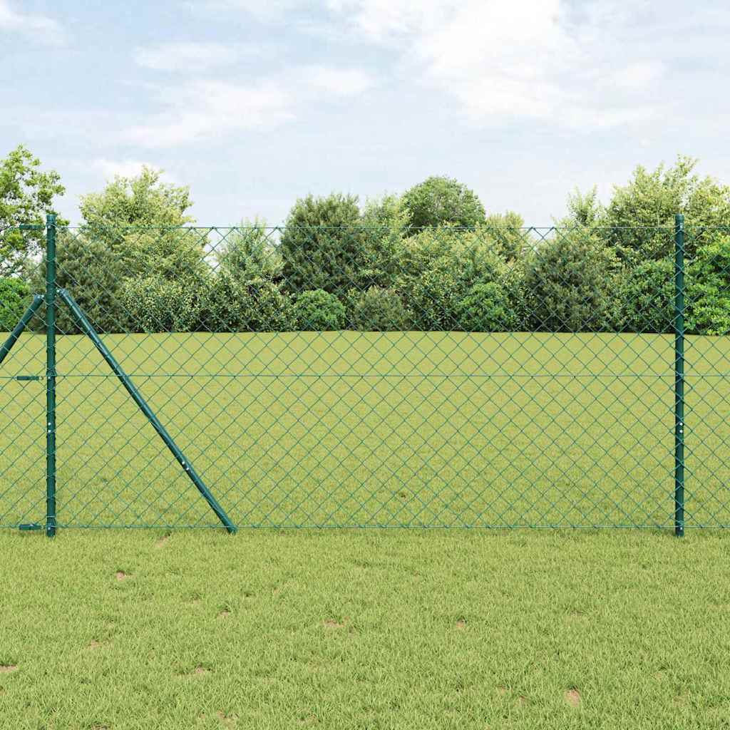 Vidaxl Zaunpfahl grün 10 x 1,4 m (60 x 60 mm Maschenweite)