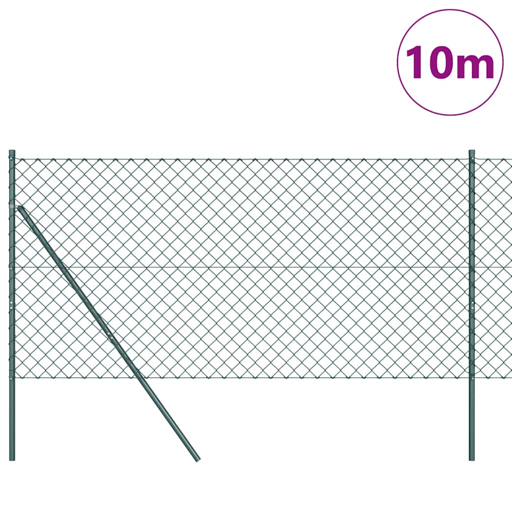 Vidaxl Zaunpfahl grün 10 x 1,4 m (60 x 60 mm Maschenweite)