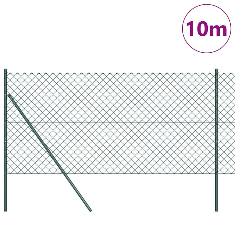 Vidaxl Zaunpfahl grün 10 x 1,4 m (60 x 60 mm Maschenweite)