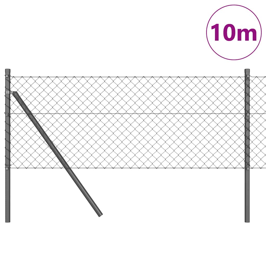 Vidaxl Zaunpfahl grau 10 x 0,6 m (40 x 40 mm Maschenweite)