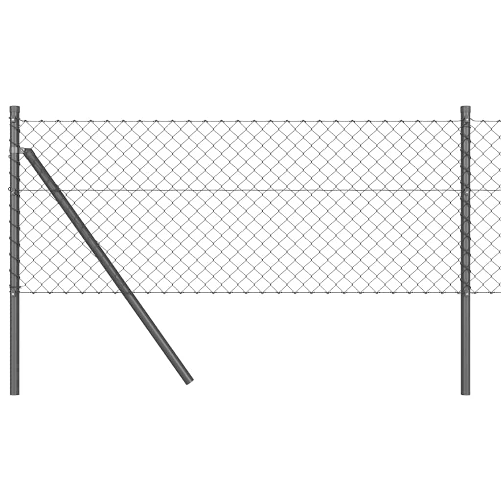 Vidaxl Zaunpfahl grau 10 x 0,8 m (40 x 40 mm Maschenweite)