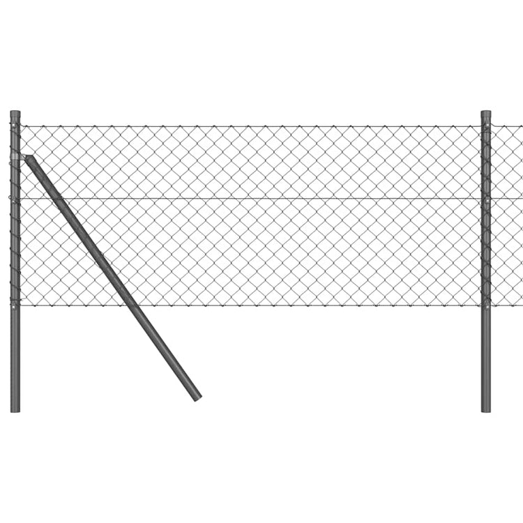 Vidaxl Zaunpfahl grau 10 x 0,8 m (40 x 40 mm Maschenweite)