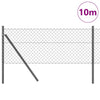 Vidaxl Zaunpfahl grau 10 x 0,8 m (40 x 40 mm Maschenweite)