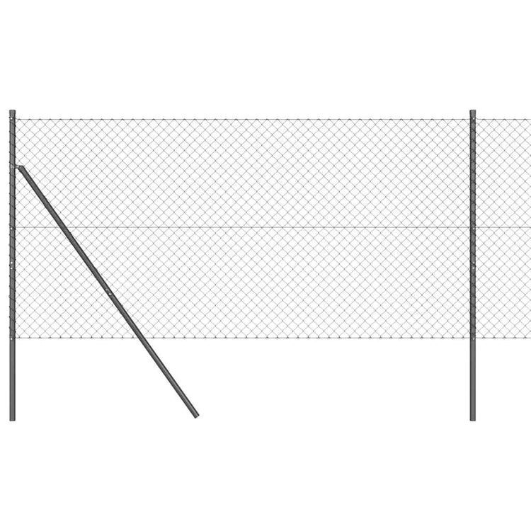 Vidaxl Zaunpfahl grau 10 x 1 m (40 x 40 mm Maschenweite) Stahl und PVC