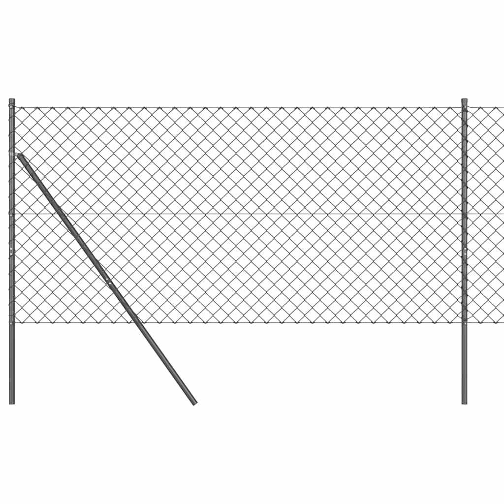 Vidaxl Zaunpfahl grau 10 x 1,4 m (60 x 60 mm Maschenweite)