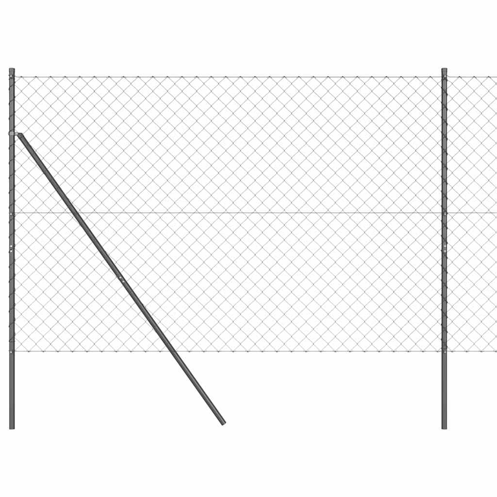 Vidaxl Zaunpfahl grau 10 x 1,5 m (60 x 60 mm Maschenweite)