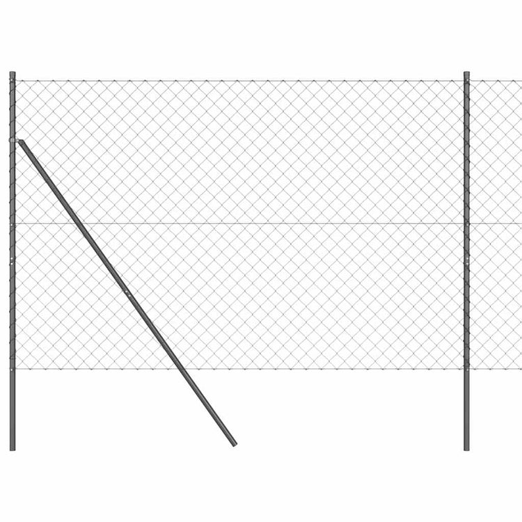 Vidaxl Zaunpfahl grau 10 x 1,6 m (60 x 60 mm Maschenweite)