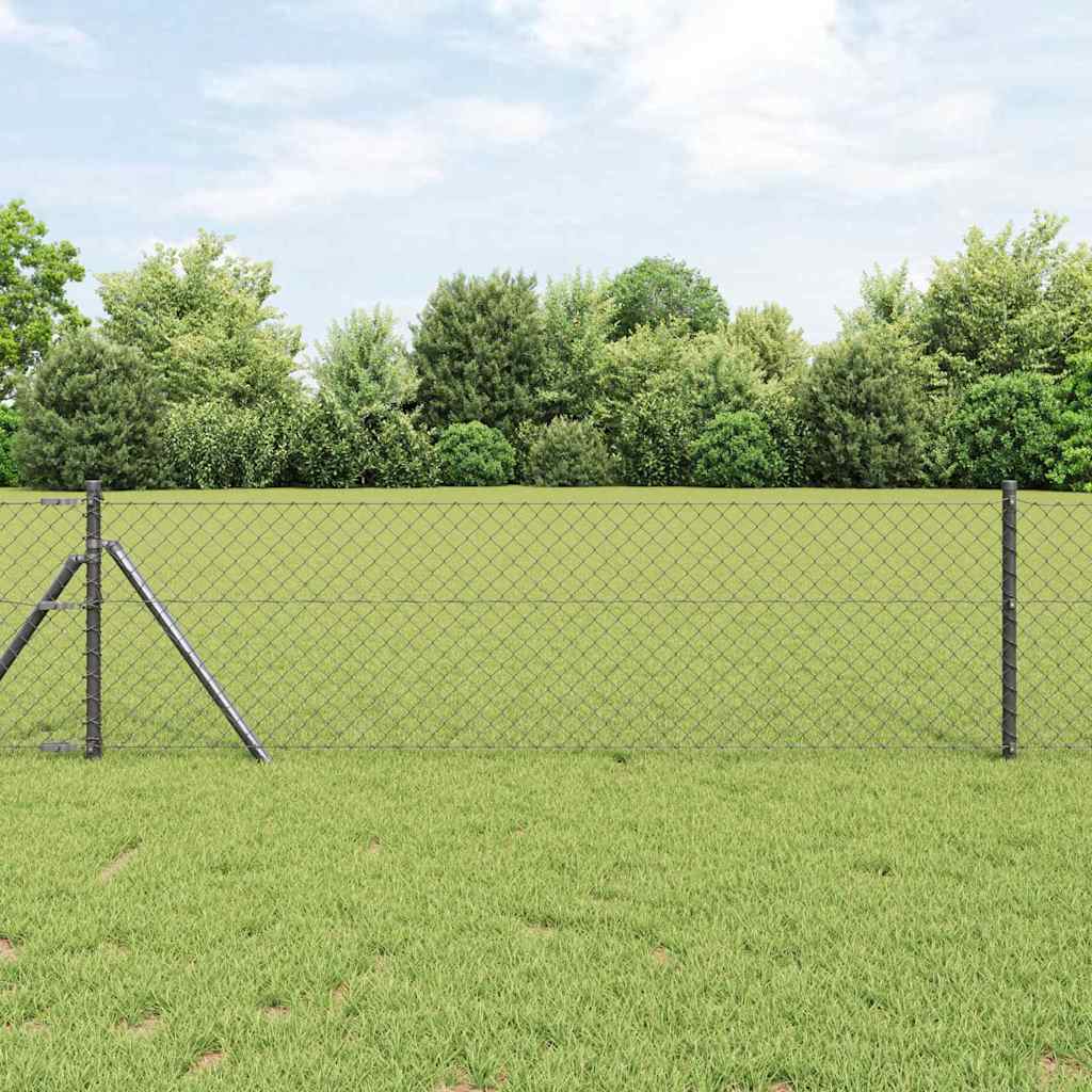 Vidaxl Zaunpfahl grau 25 x 0,4 m (40 x 40 mm Maschenweite)