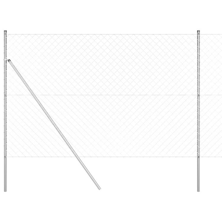 Vidaxl Zaunpfahl Silber 10 x 1,6 m (60 x 60 mm Maschenweite) Stahl
