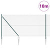 Vidaxl Zaunpfahl grün 10 x 1 m (40 x 40 mm Maschenweite) Stahl und PVC