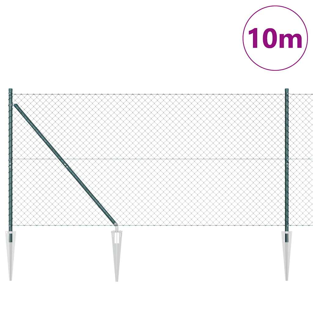Vidaxl Zaunpfahl grün 10 x 1,4 m (60 x 60 mm Maschenweite)