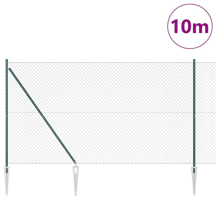 Vidaxl Zaunpfahl grün 10 x 1,5 m (60 x 60 mm Maschenweite)