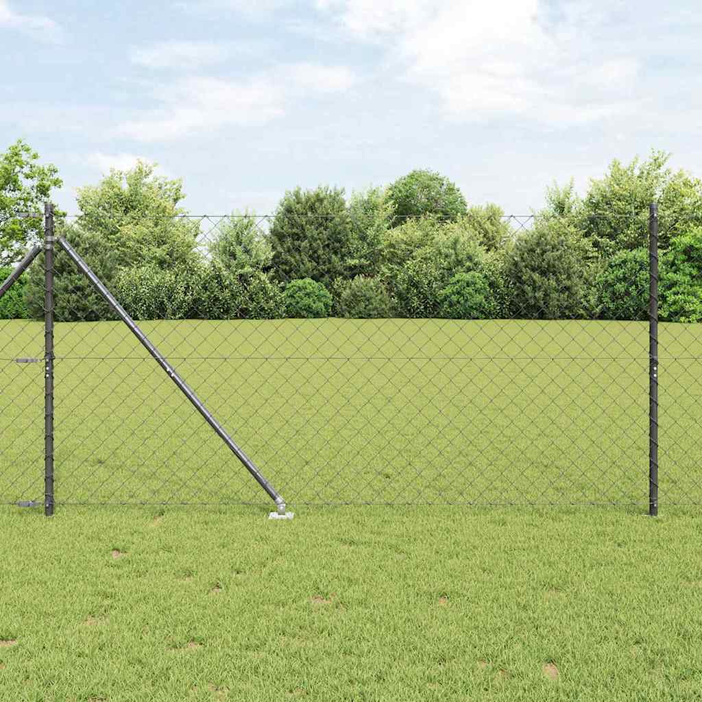 Vidaxl Zaunpfahl grau 10 x 1,2 m (60 x 60 mm Maschenweite)