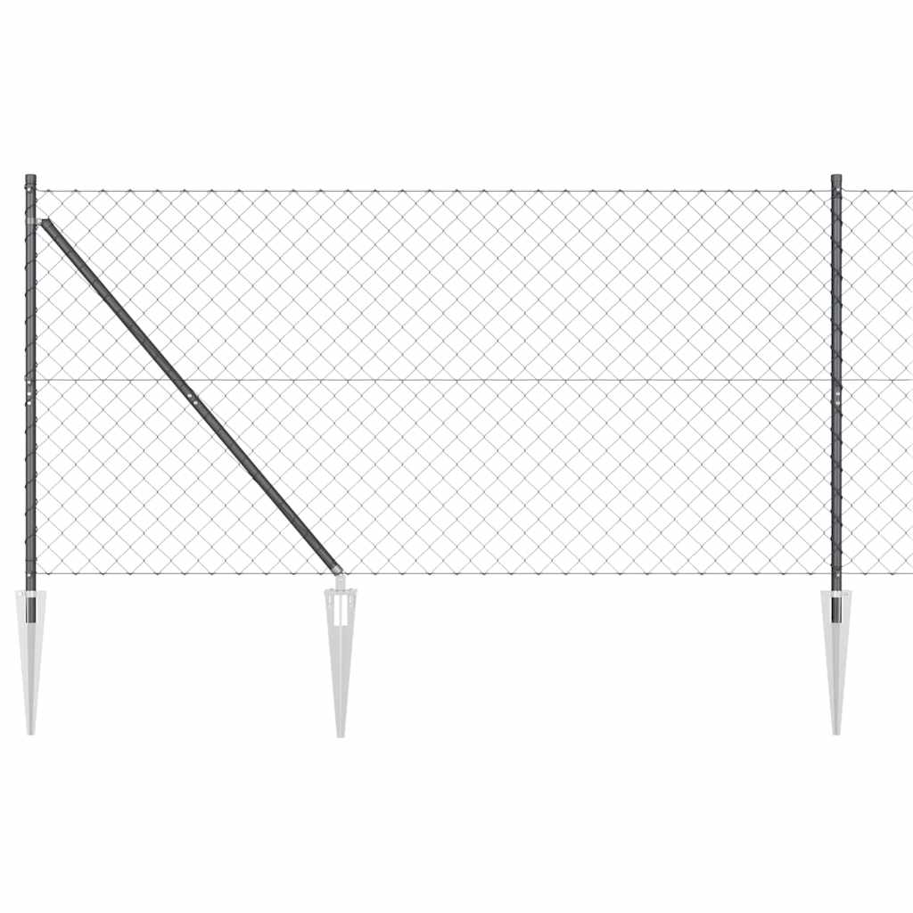 Vidaxl Zaunpfahl grau 10 x 1,2 m (60 x 60 mm Maschenweite)