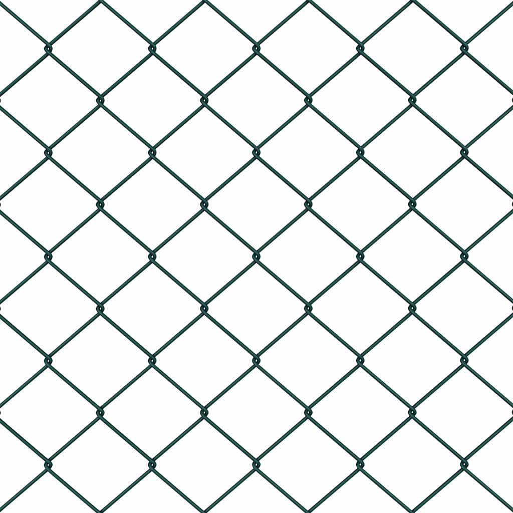 Vidaxl Zaunpfahl grün 10 x 1 m (40 x 40 mm Maschenweite) Stahl und PVC