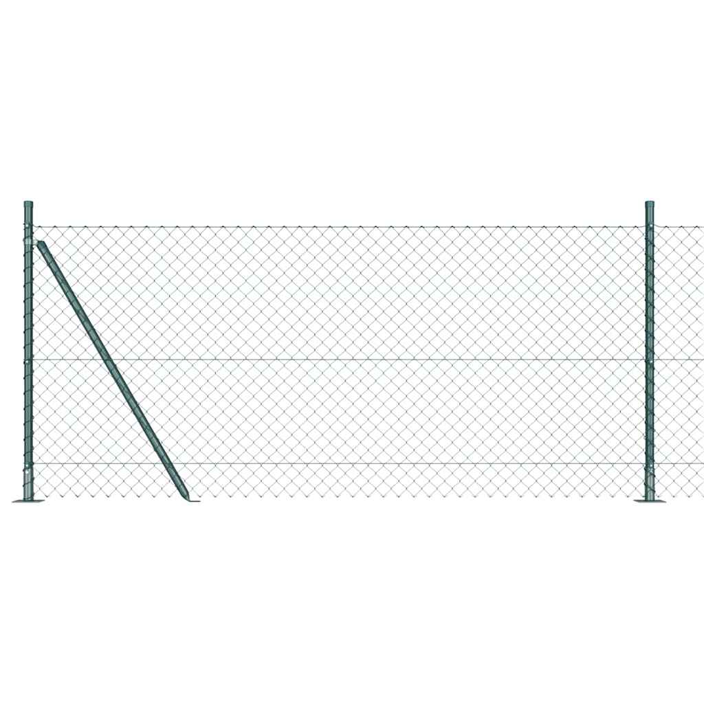 Vidaxl Zaunpfahl grün 10 x 1 m (40 x 40 mm Maschenweite) Stahl und PVC
