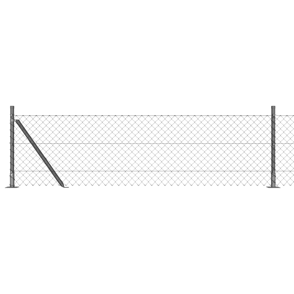 Vidaxl Zaunpfahl grau 10 x 0,4 m (40 x 40 mm Maschenweite)