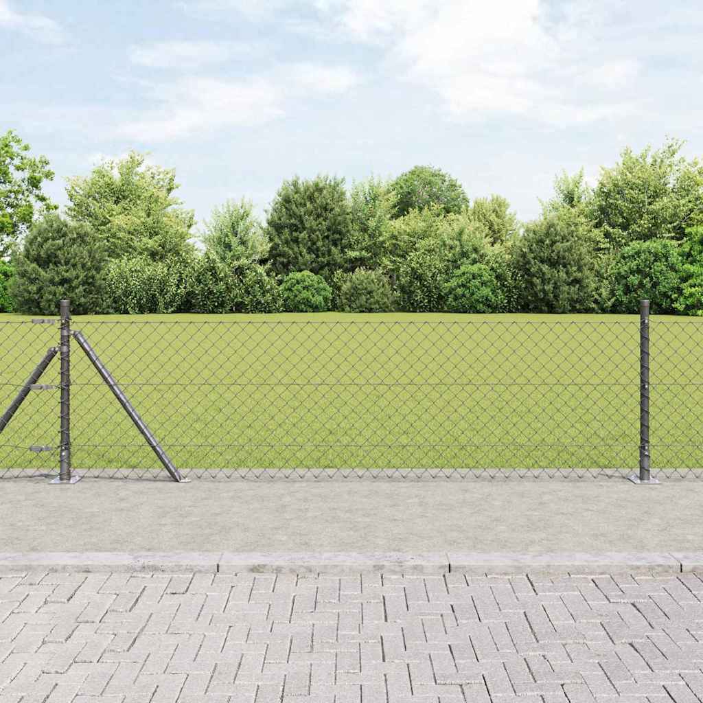 Vidaxl Zaunpfahl grau 10 x 0,6 m (40 x 40 mm Maschenweite)