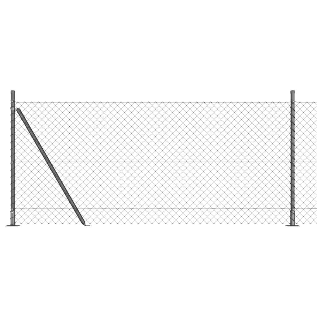 Vidaxl Zaunpfahl grau 10 x 0,8 m (40 x 40 mm Maschenweite)