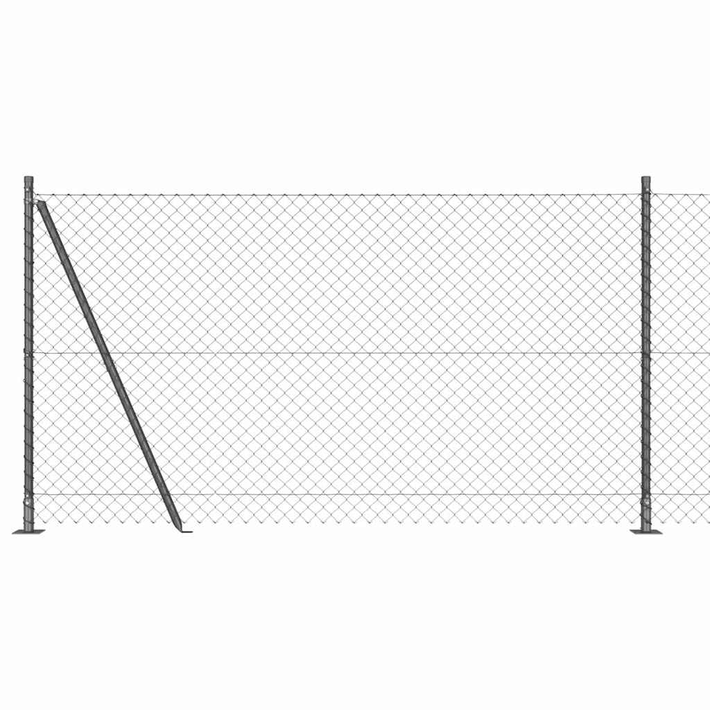 Vidaxl Zaunpfahl grau 10 x 1,2 m (40 x 40 mm Maschenweite)