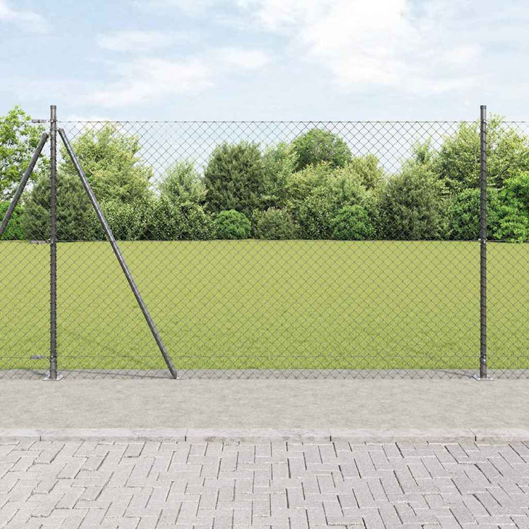 Vidaxl Zaunpfahl grau 10 x 1,4 m (40 x 40 mm Maschenweite)