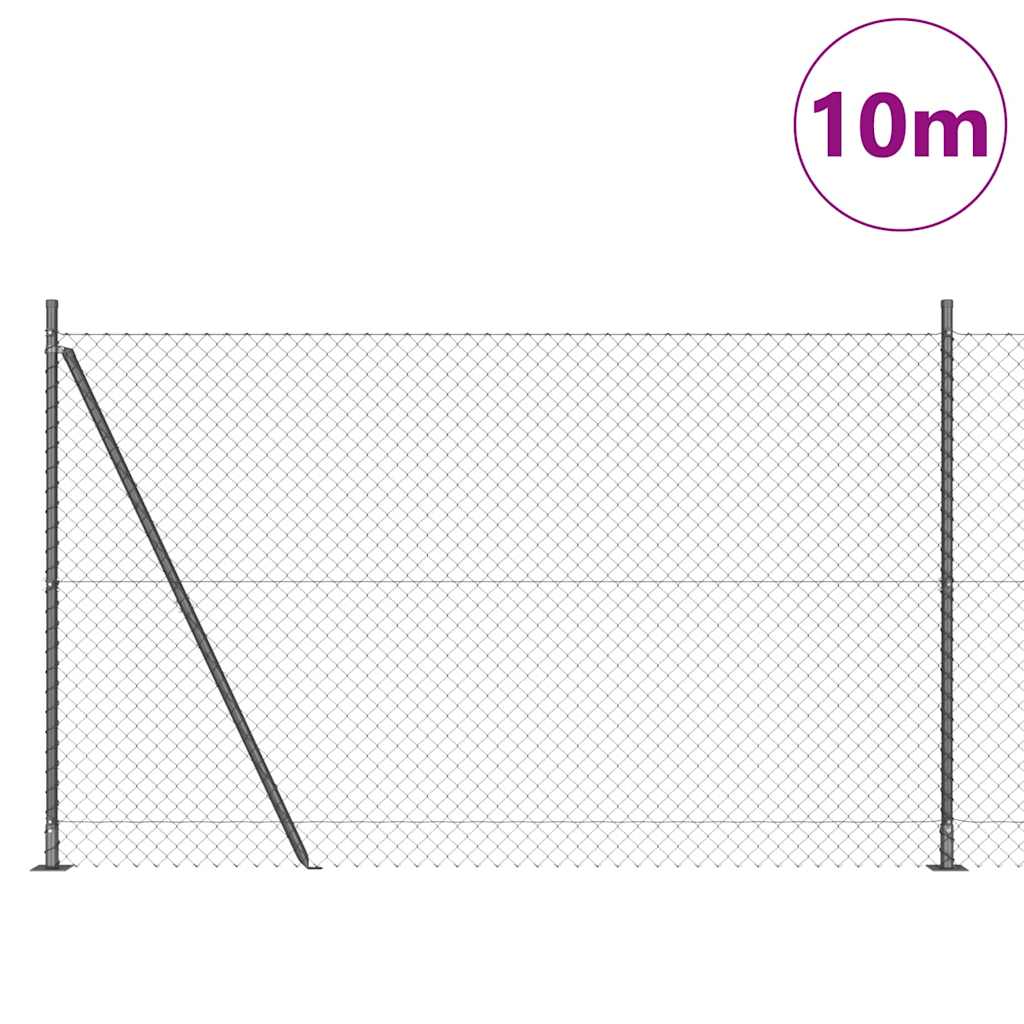 Vidaxl Zaunpfahl grau 10 x 1,4 m (40 x 40 mm Maschenweite)