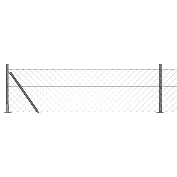 Vidaxl Zaunpfahl grau 10 x 0,4 m (60 x 60 mm Maschenweite)