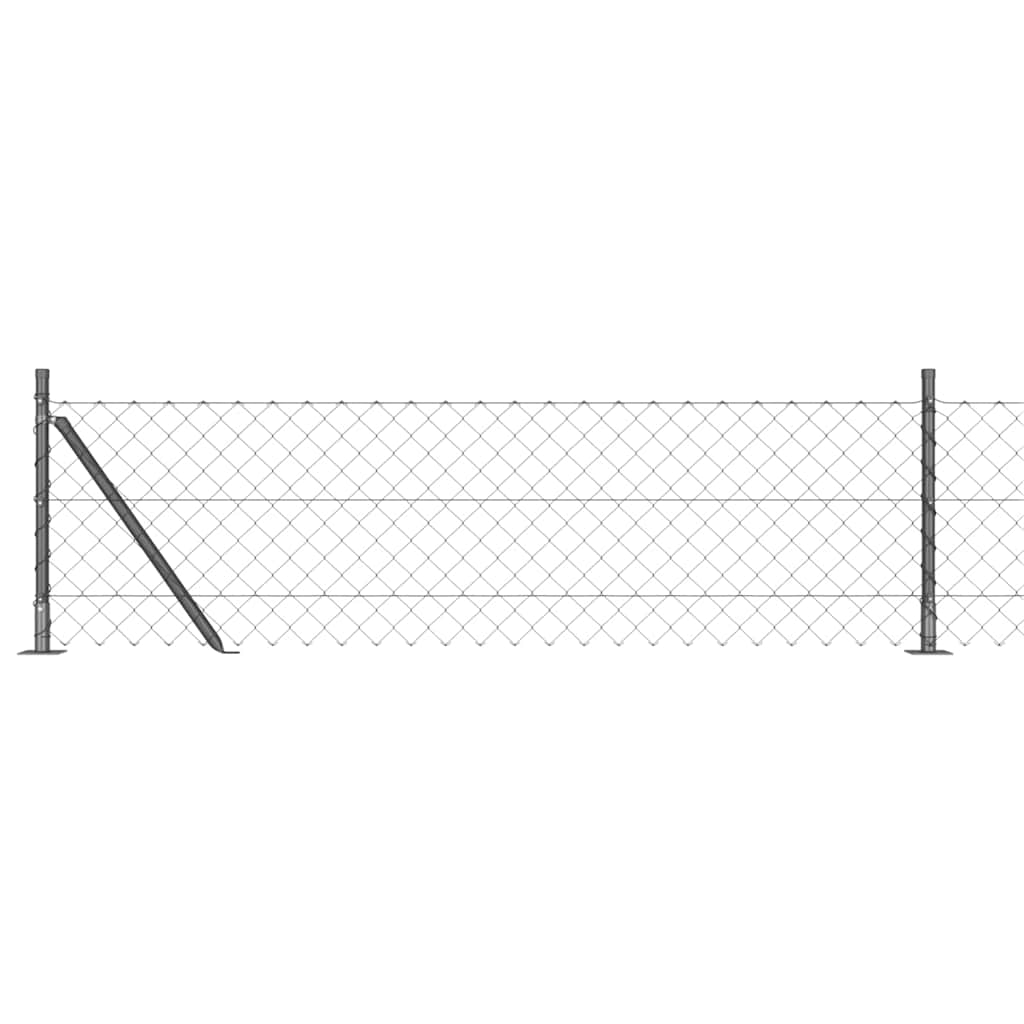 Vidaxl Zaunpfahl grau 10 x 0,6 m (60 x 60 mm Maschenweite)