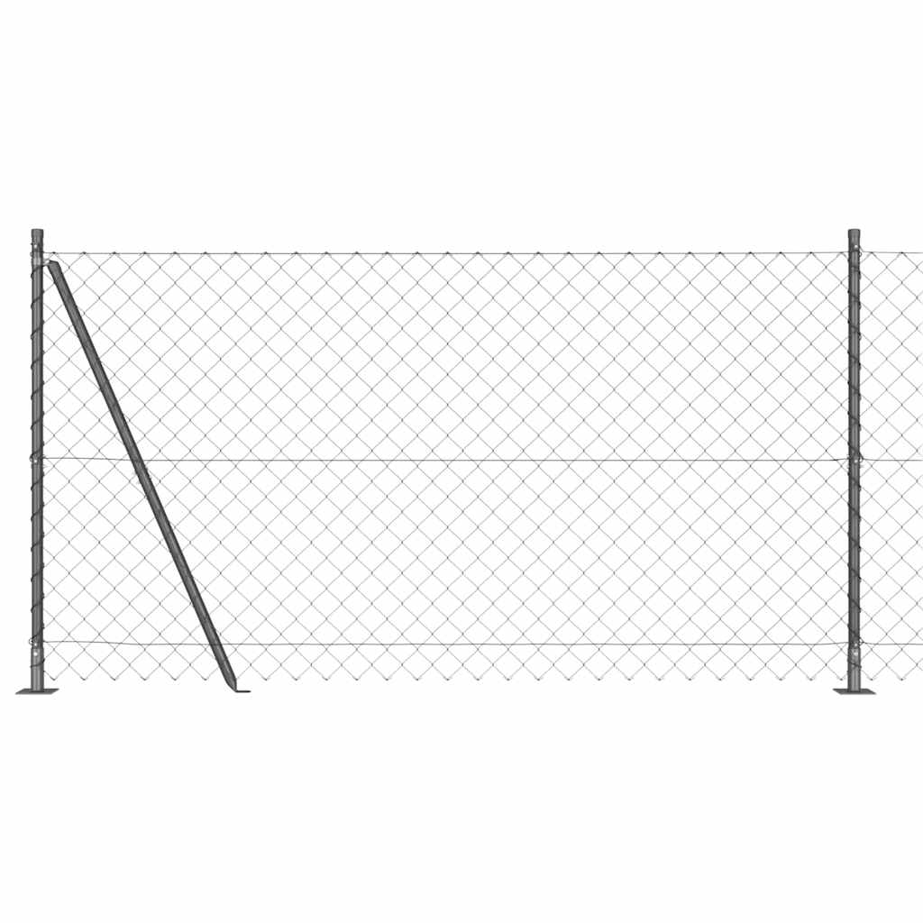 Vidaxl Zaunpfahl grau 10 x 1,2 m (60 x 60 mm Maschenweite)
